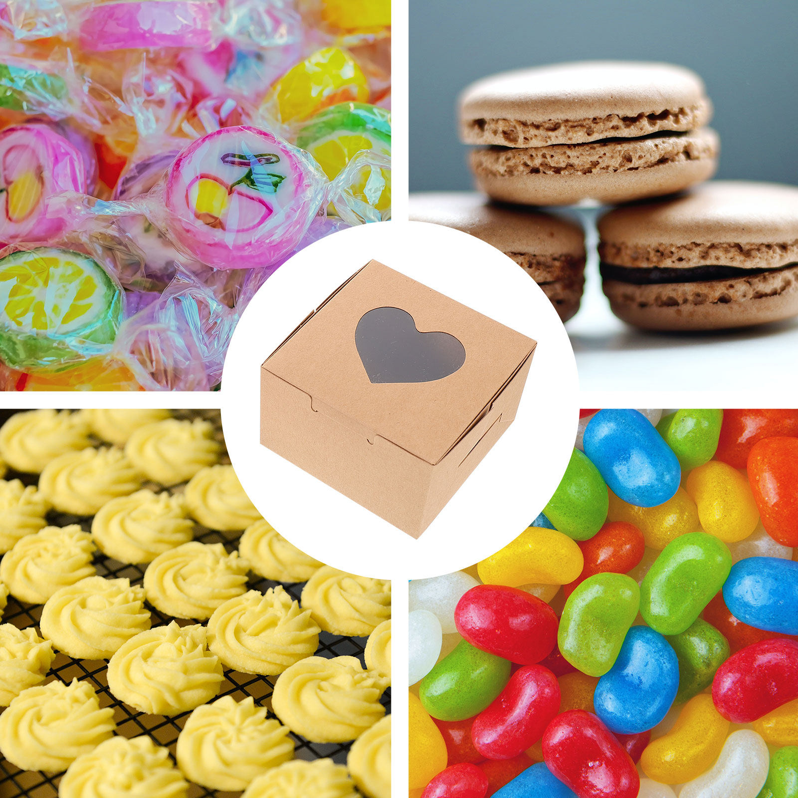 Kraft Paper Box - 40Pcs Kotak Kue Kering Berisi Kuning