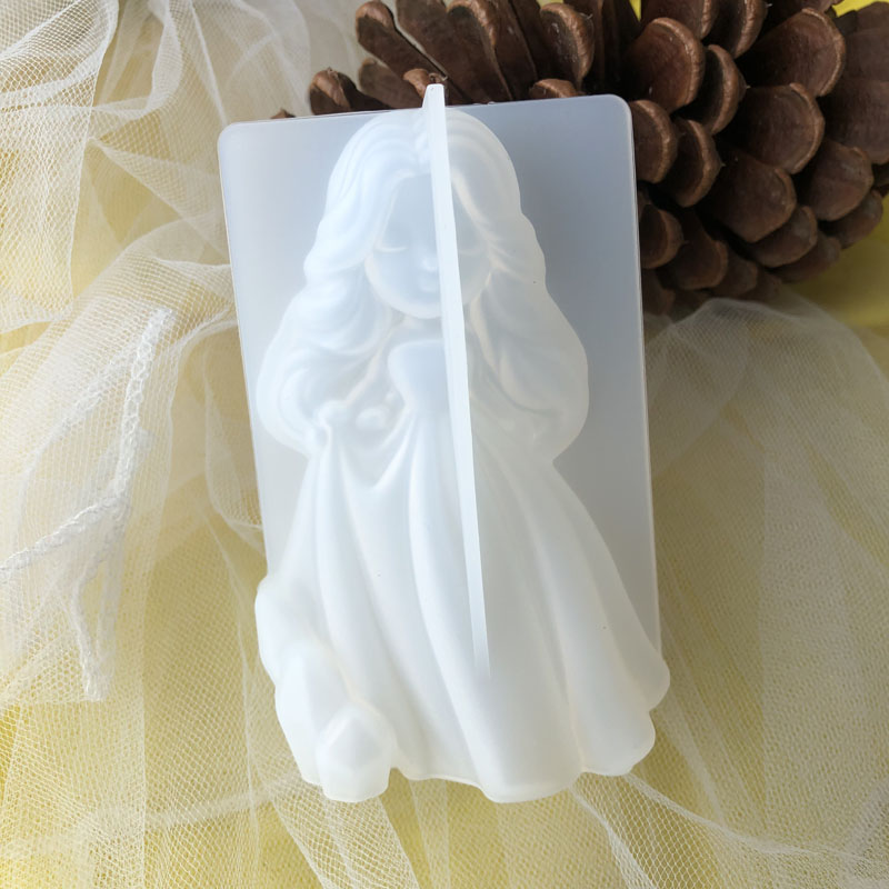 Candle Souvenir - Cetakan lilin silikon putri imut 3D