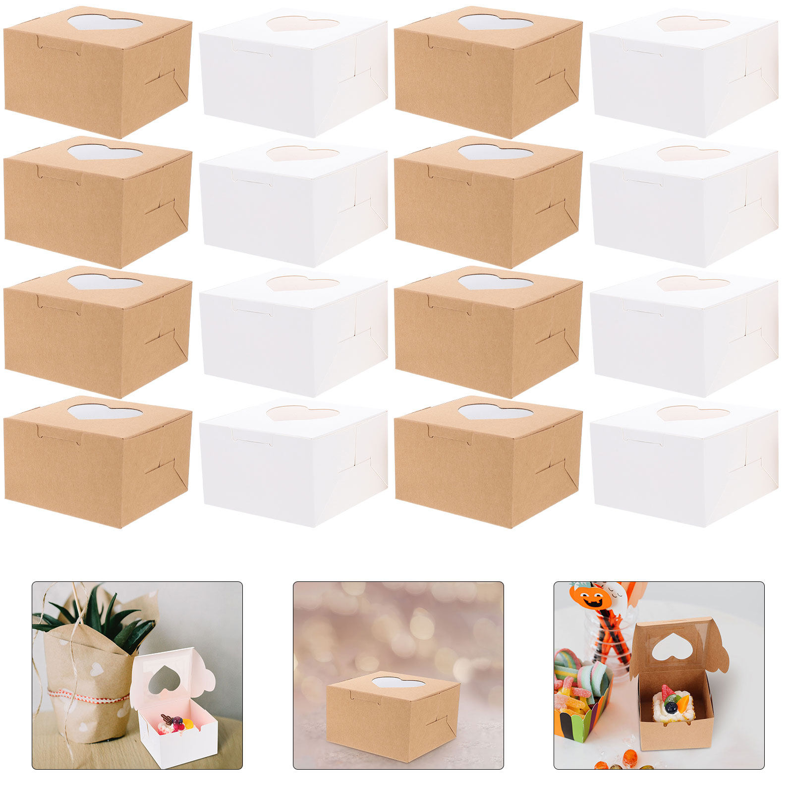 40Pcs Kotak Kue Kering Berisi  - Kraft Paper Box ulasan dan harga