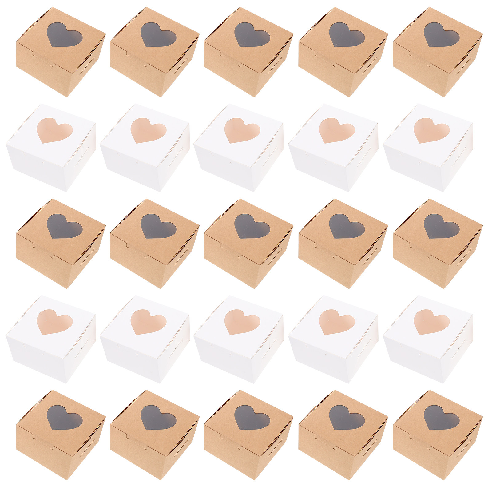 40Pcs Kotak Kue Kering Berisi  - Kraft Paper Box ulasan dan harga