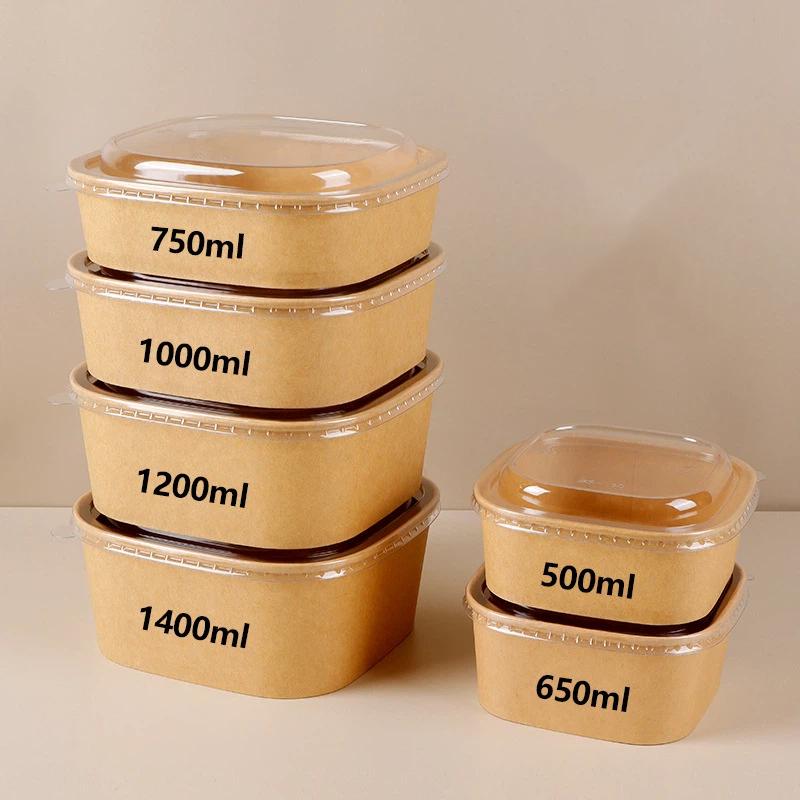 10 Buah Kotak Makan Siang Seka - Kraft Paper Box ulasan dan harga