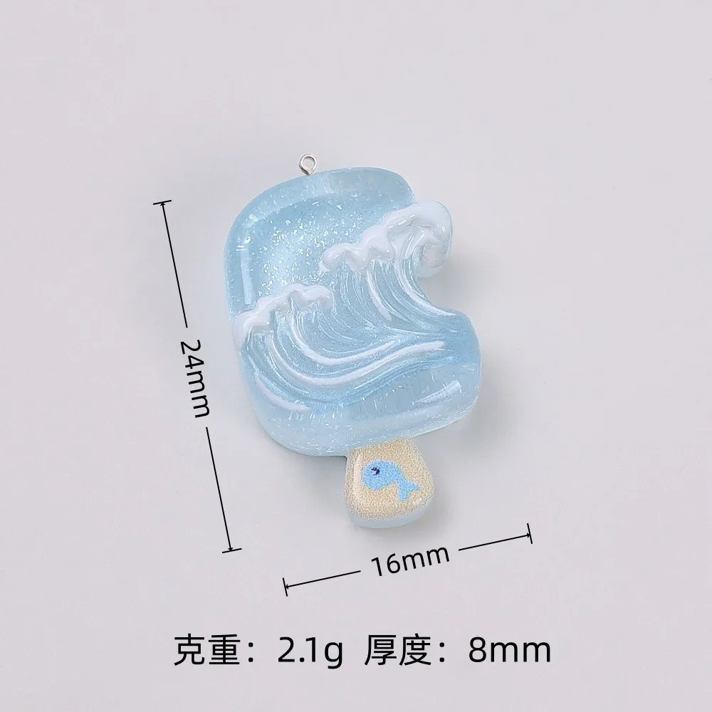 10Pcs Liontin Resin Es Krim Ka - Candle Shop ulasan dan harga